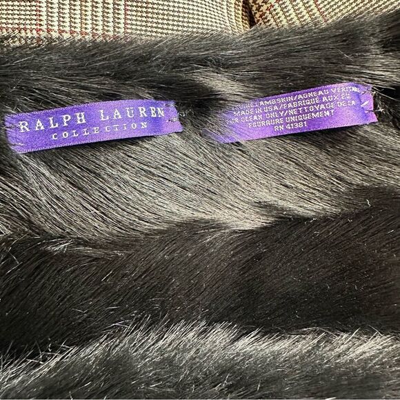 Ralph Lauren Collection Ebony Lamb Shearling Pull Thru Collar - Picture 2 of 16